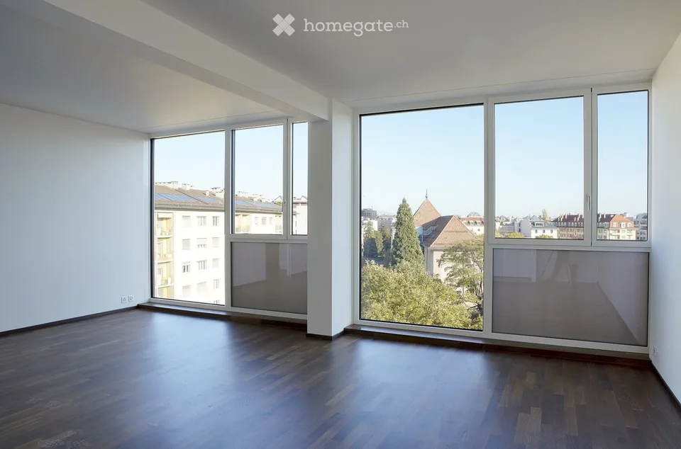 Appartement lumineux 3 pièces avec vue sur la ville, quartier des Maraîchers, Genève