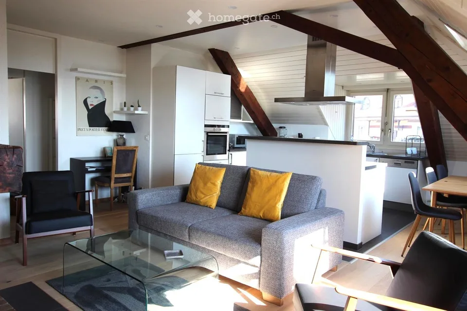 Appartamento soleggiato con vista a Ginevra - 85 m2 e 2 camere da letto