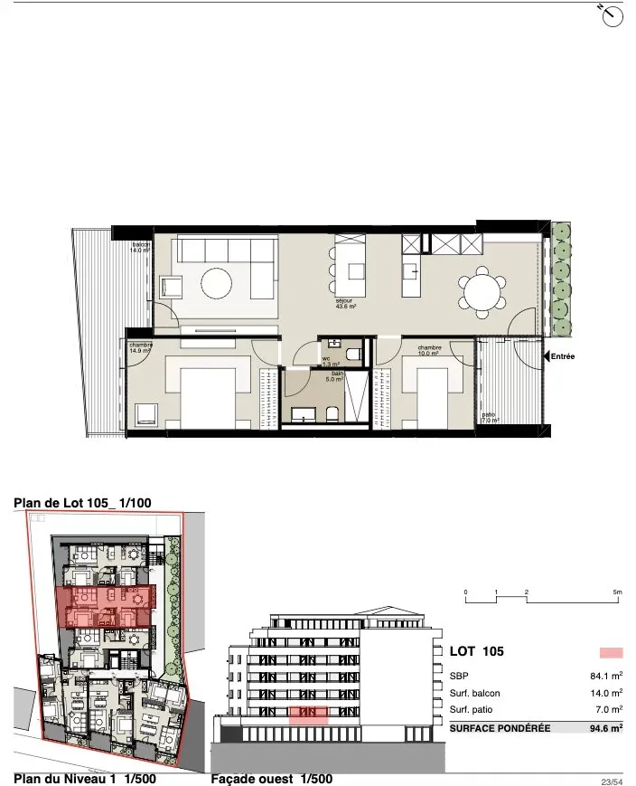 Résidence Victoria: 3,5-Zimmer-Wohnung