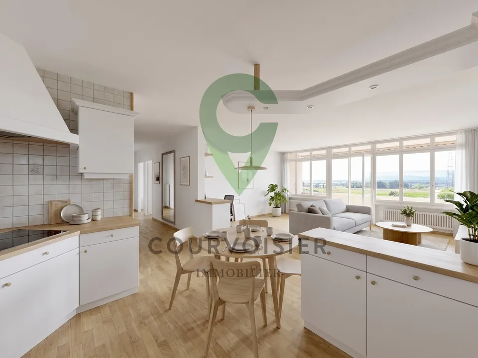 Appartement à rafraîchir avec vue dégagée et piscine de résidence