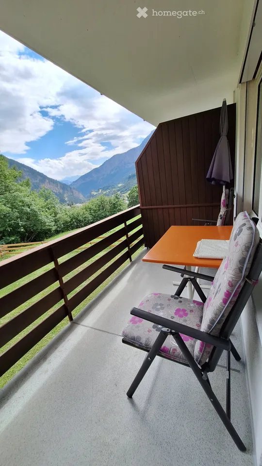 Bello studio a Leukerbad arredato con parcheggio e bella vista