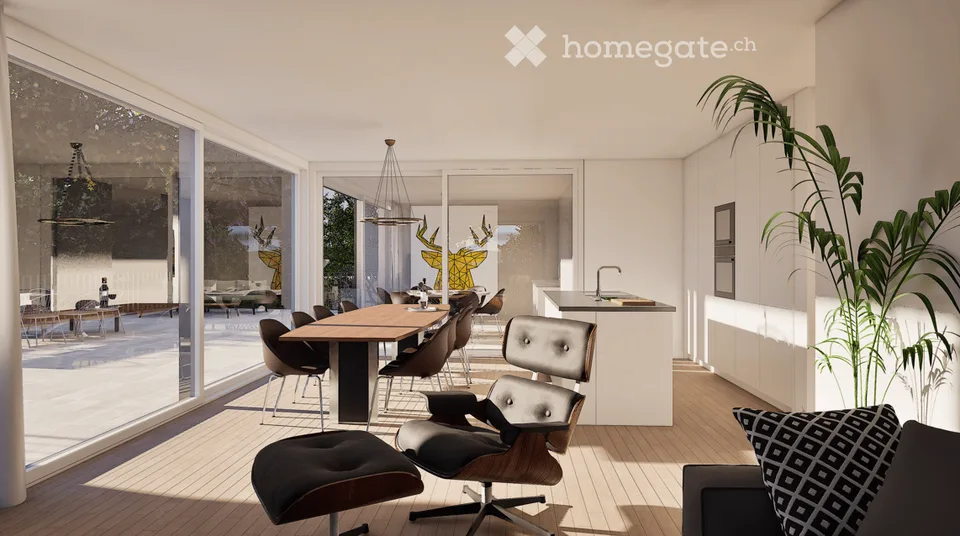 Moderne 4.5-Zimmer-LOUNGE-Neubauwohnung mit 2 Einstellhallenplätzen und Privatsphäre