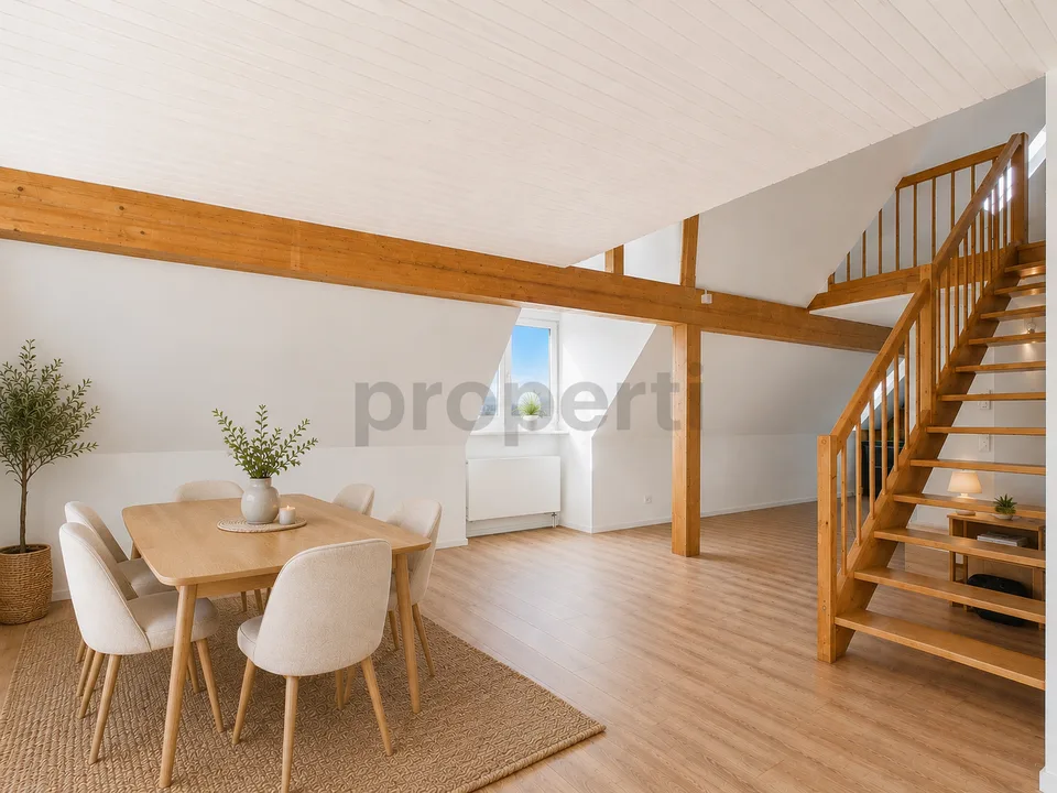 Charmante 4-Zimmer-Maisonette-Wohnung mit Dachgeschoss-Charme in Feuerthalen