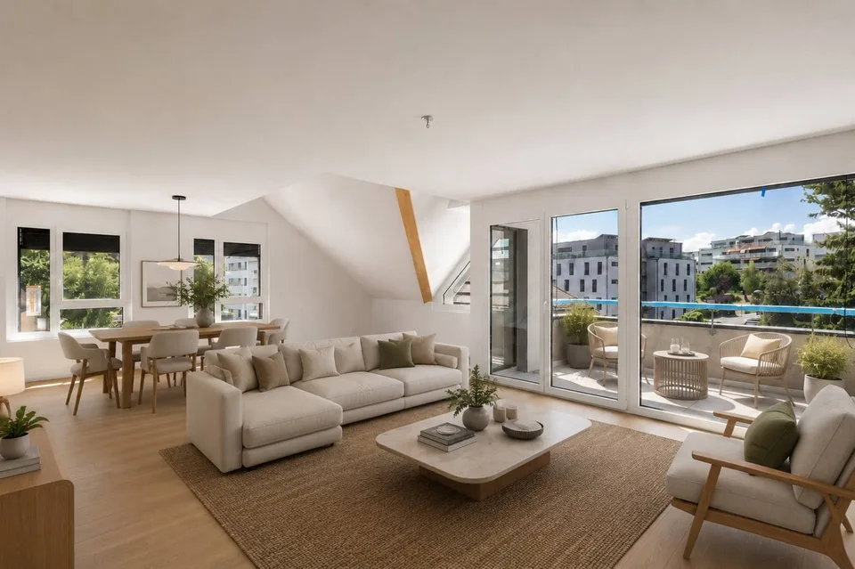 Duplex-Wohnung im modernen Stil im letzten Stock