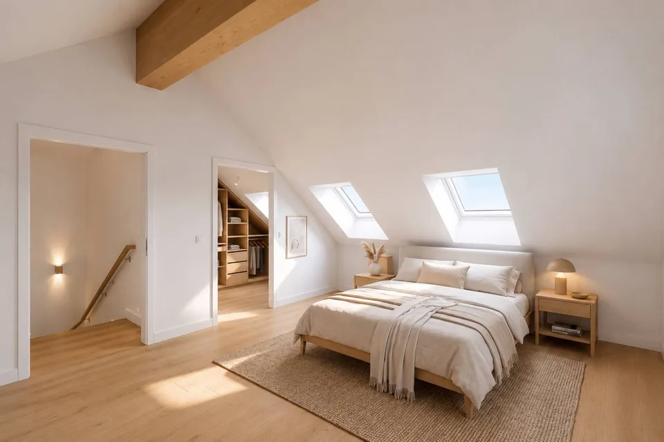 Duplex-Wohnung im modernen Stil im letzten Stock