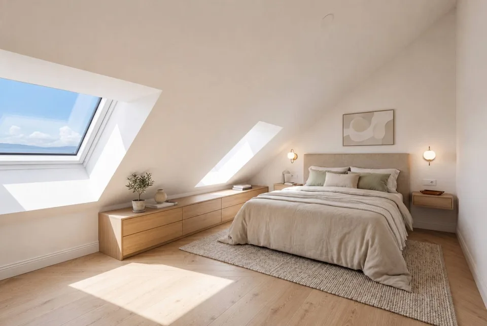 Duplex-Wohnung im modernen Stil im letzten Stock