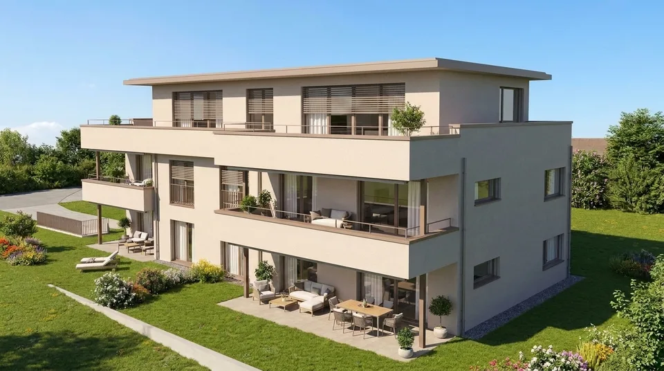 Habitation moderne avec style – appartement de location de 3,5 pièces avec part de jardin privée – photo 6 sur 6