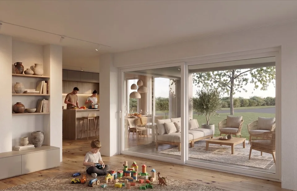 L'alternativa ideale alla villa: Appartamenti spaziosi con giardino privato a Saignelégier