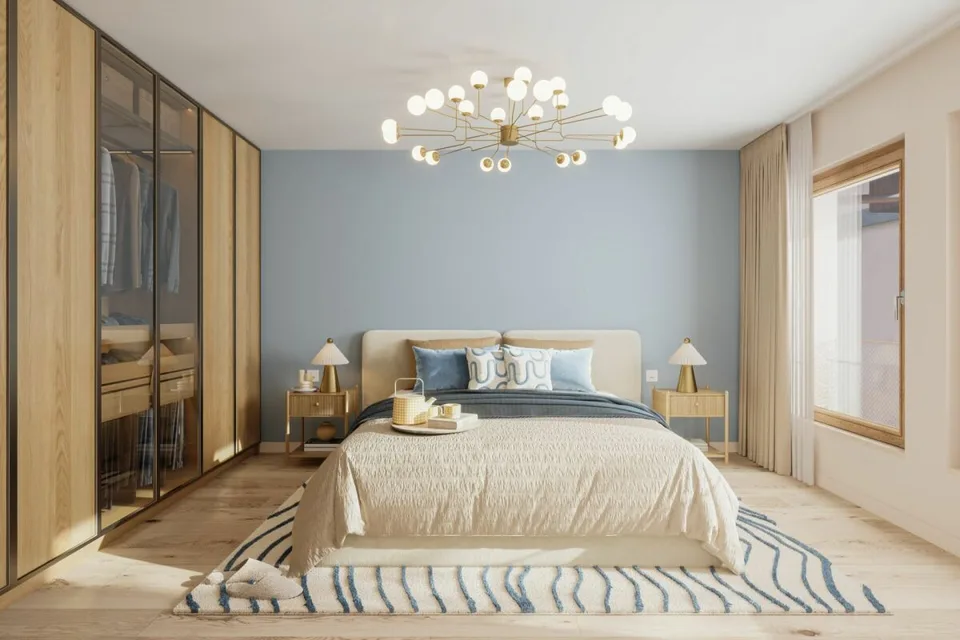 Wohnung mit 2,5 Zimmern im 2. Stock mit Loggia und Kräutergarten