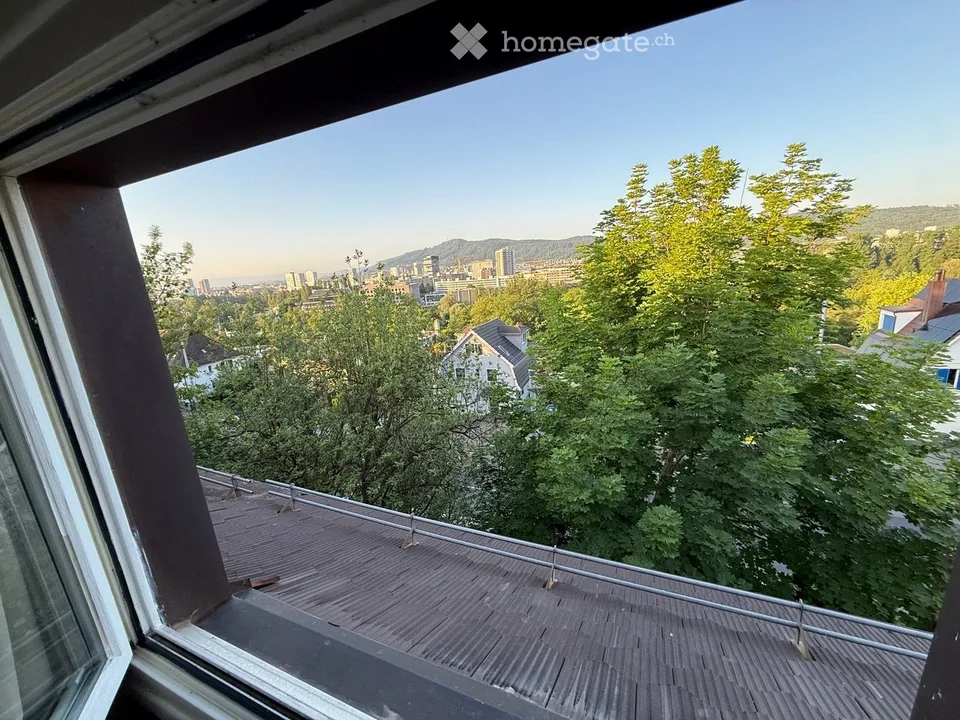 Ampia camera mansardata in una casa condivisa con giardino a ZH-Höngg