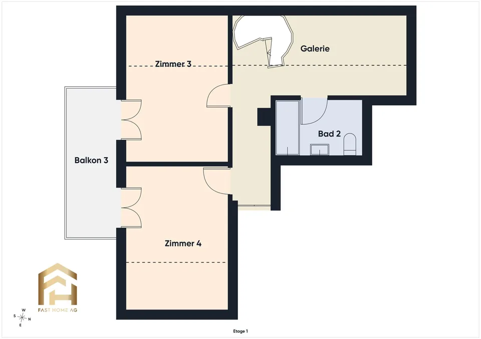 Charmante Duplex-Dachwohnung mit herrlicher Bergsicht – Foto 13 von 13