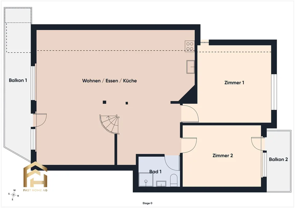 Charmante Duplex-Dachwohnung mit herrlicher Bergsicht – Foto 12 von 13
