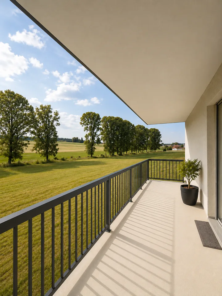 Charmant appartement de 3.5 pièces avec balcon et vue dégagée à Villaraboud