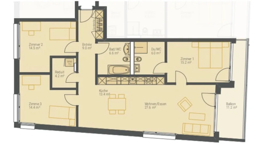 Moderne 4.5-Zimmer-Wohnung im Herzen von Flüh
