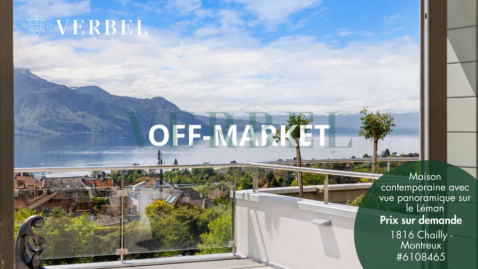 Maison contemporaine avec vue panoramique sur le Léman