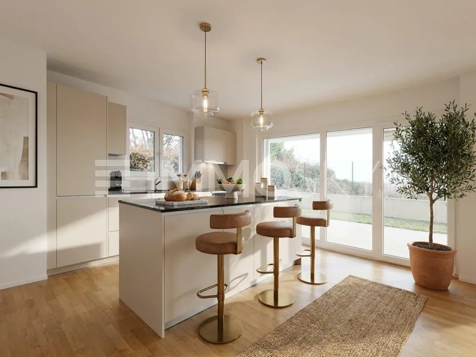 Erdgeschosswohnung mit 4.5 Zimmern und Seeblick
