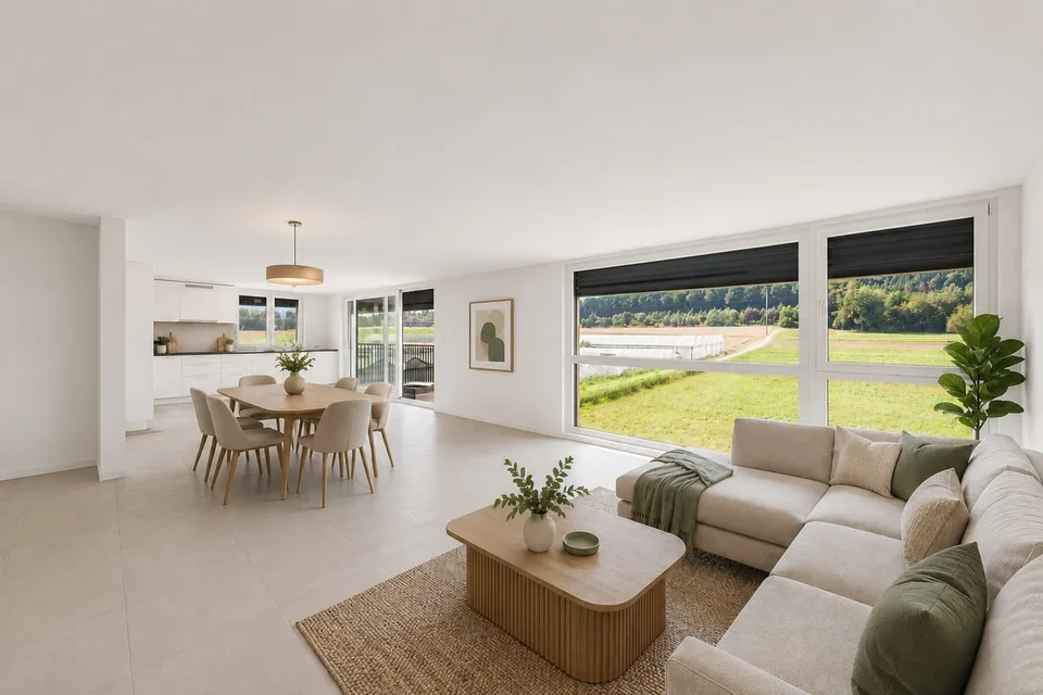 Appartement 4,5 pièces avec balcon et vue campagne