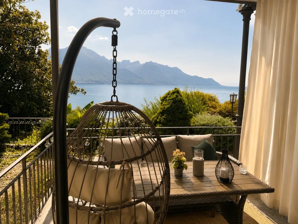 Montreux 2½ pièces de 57 m² avec jardin et vue incroyable
