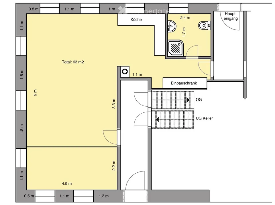 Helle Single-Wohnung im Loft-Stil per 01.09. oder n.V.