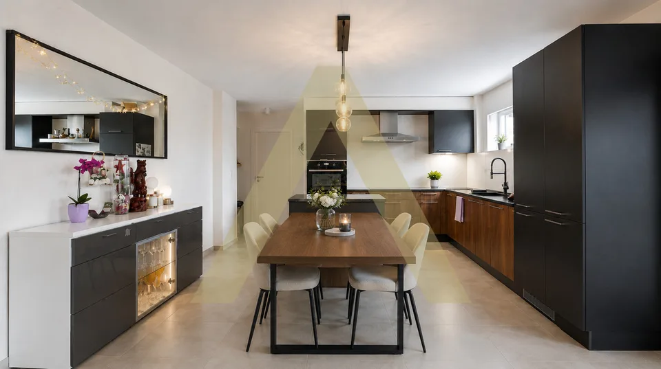 Appartamento moderno, conviviale e familiare con balcone e giardino