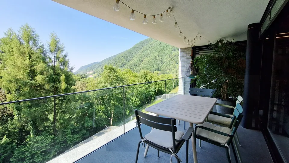 Appartement 4,5 von Mario Botta mit großer Terrasse und Talblick