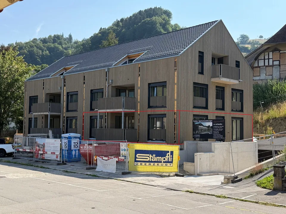 Gemütlicher Sitzplatz, grosse Wohnung! Bezug im Dezember 2026 möglich! Sie wählen den Innenausbau!