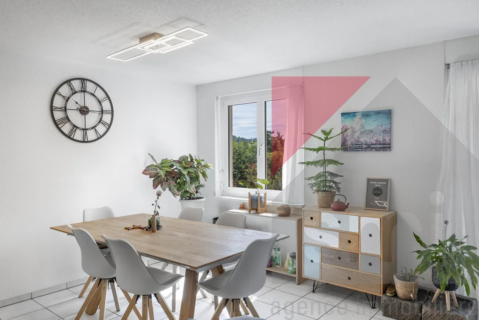 Appartement de 3,5 pièces avec jardin entre Fribourg et Bern
