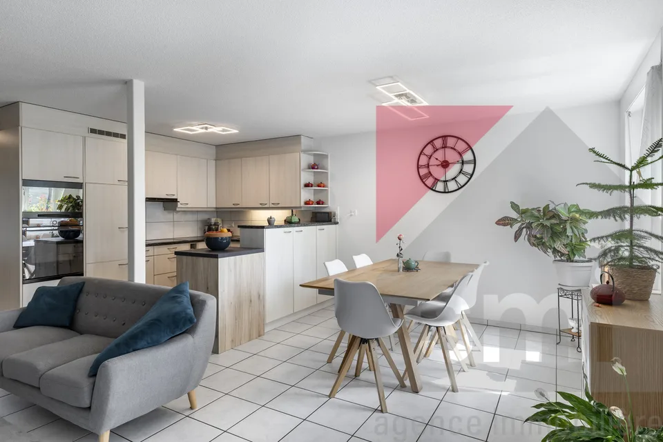 Appartement de 3,5 pièces avec jardin entre Fribourg et Bern