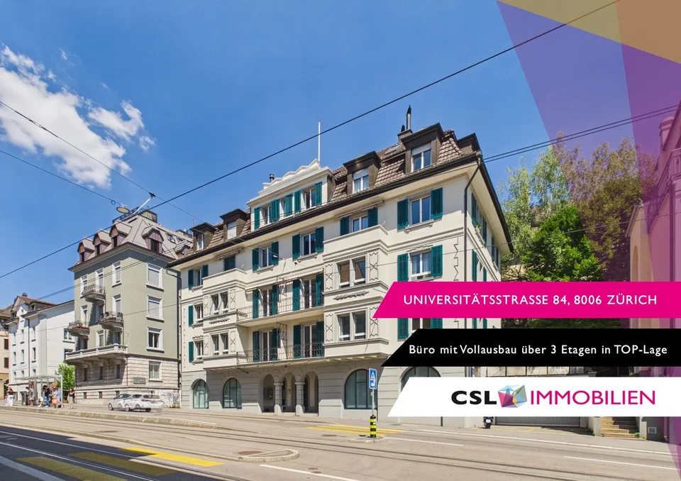 Repräsentative Bürofläche über 3 Etagen an der Universitätstrasse in Zürich