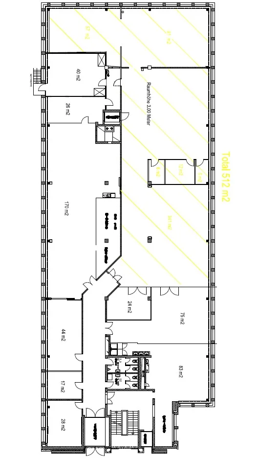 512 m2 d'espace commercial à SG-Est – hall de production/atelier, bureau & studio