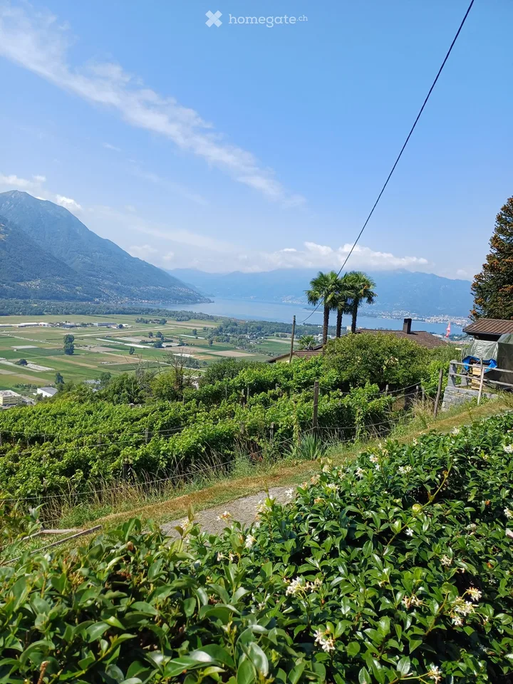 Charmant Rustico à Agarone – maison de pierre 2 pièces à louer avec vue à couper le souffle
