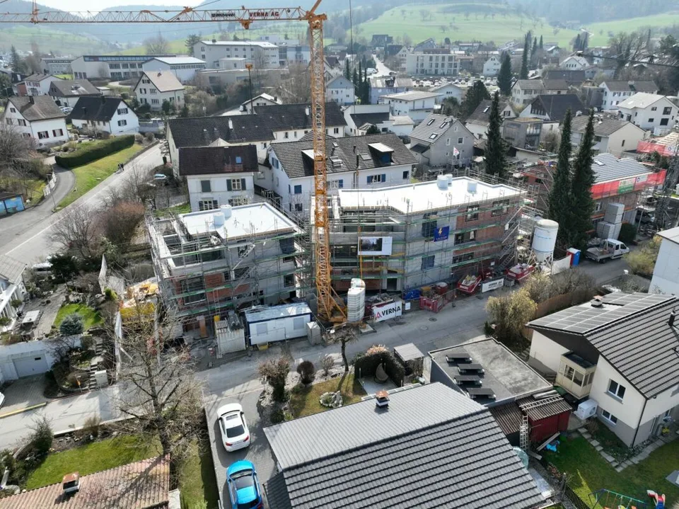 Projet de construction neuve Birkenweg / Construction de gros oeuvre achevée