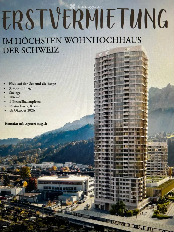 Sky-Level Wohnung Erstbezug Luzern