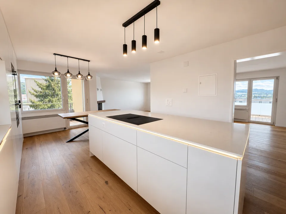 Appartement en propriété de 7,5 pièces avec vue sur le lac et la montagne inobstructable !