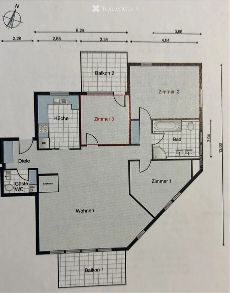 4.5-room apartment in the heart of Hünenberg, Canton of Zug - centrally located (schools and village center)