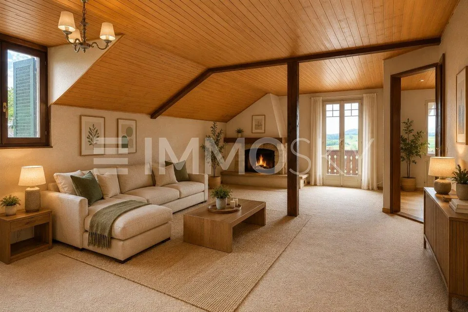 Exclusivité ImmoSky  Chalet 2 appartements à La Sarraz