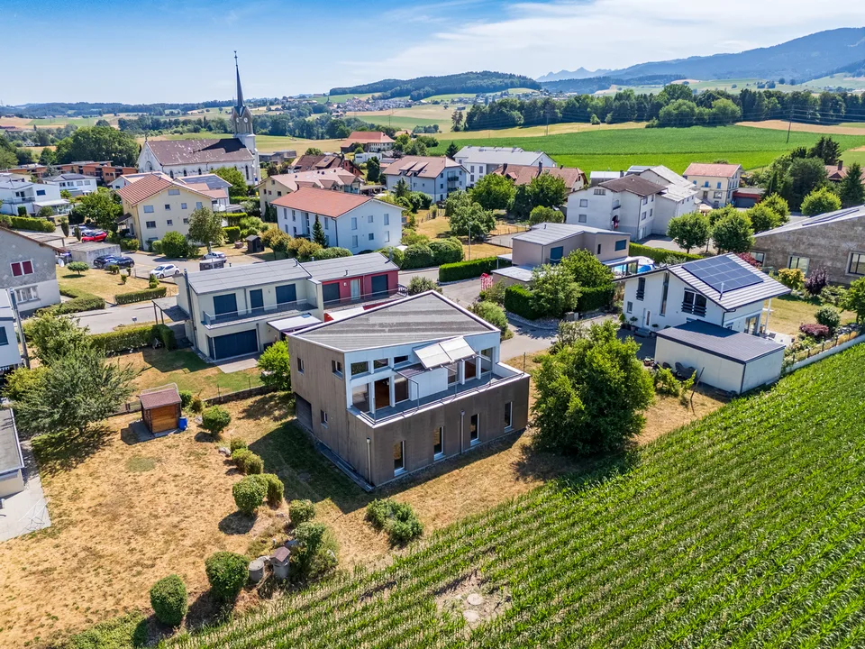 Villa mit Architektur und herrlicher Aussicht auf den Moléson
