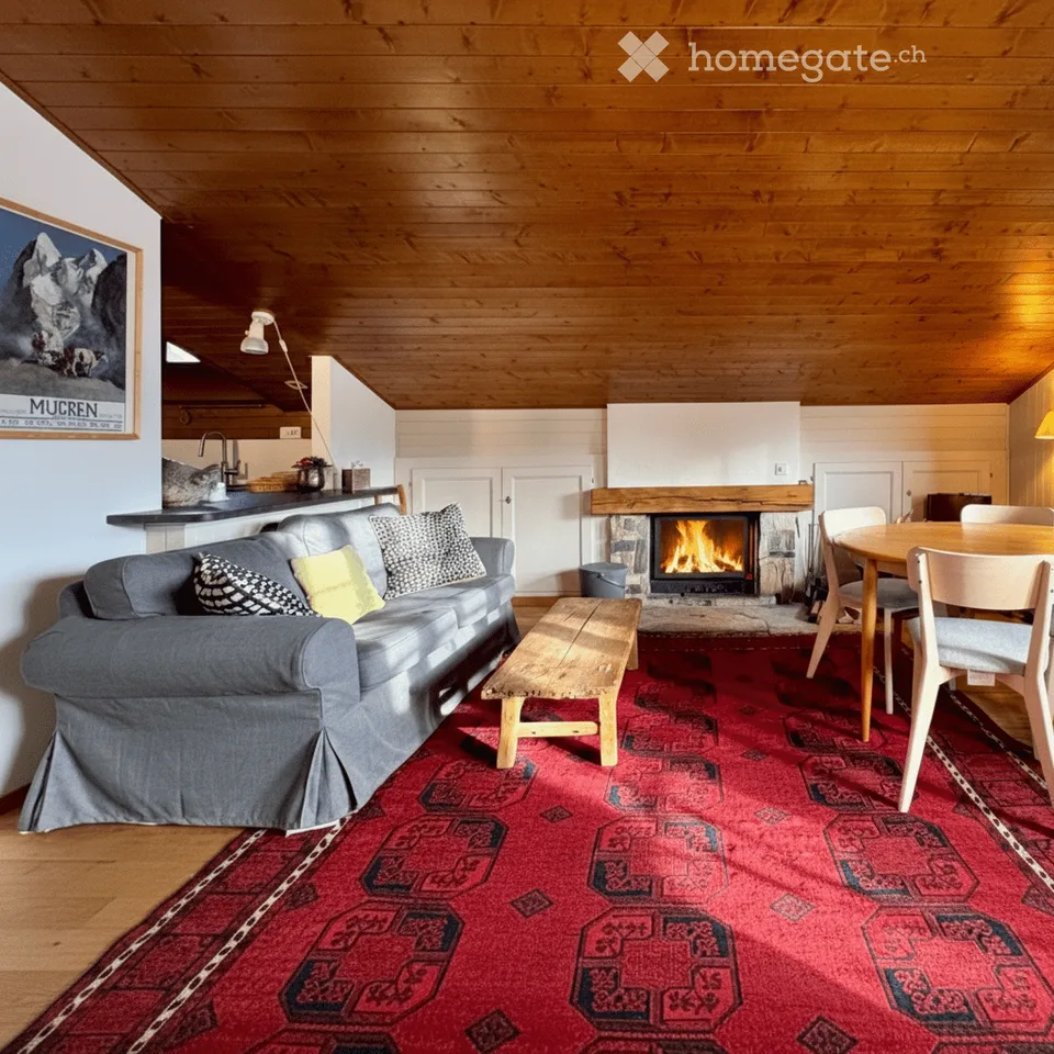 Charming Alpine Apartment for Sale in Verbier, 3.5 Rooms with Stunning Mountain Views