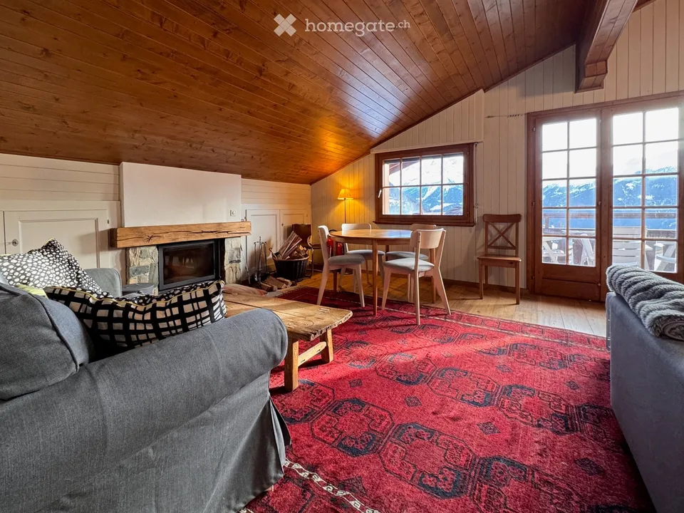 Charmantes Alpenapartment zur Verkauf in Verbier, 3,5 Zimmer mit atemberaubendem Bergblick