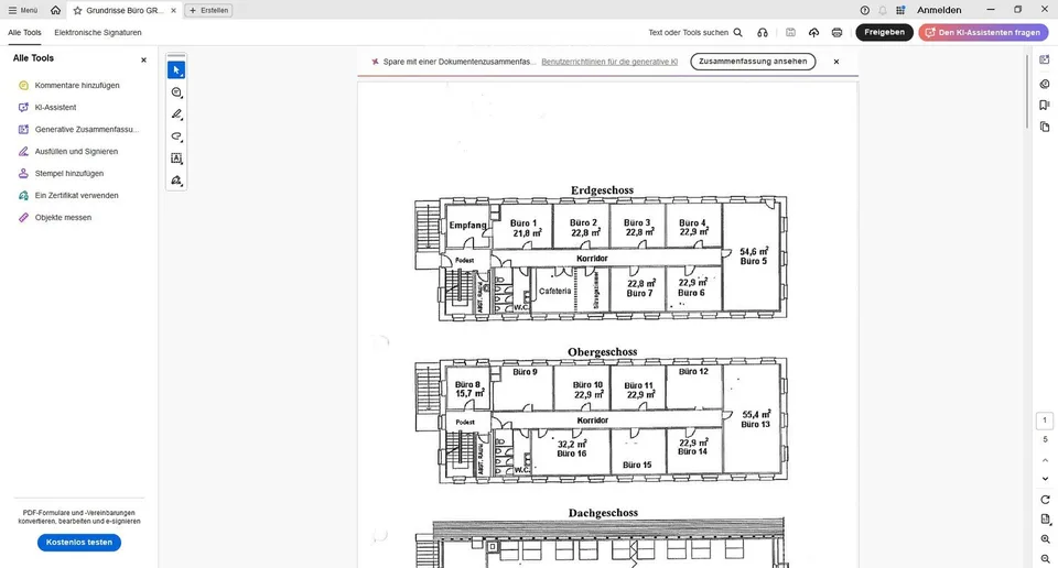 Ufficio luminoso (n. 13) con 55 m² in una posizione tranquilla a Richterswil