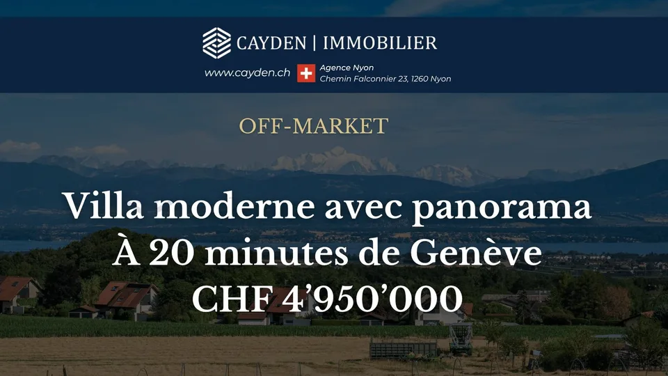 EXCLUSIVITE OFF MARKET - Villa contemporaine, vue lac imprenable