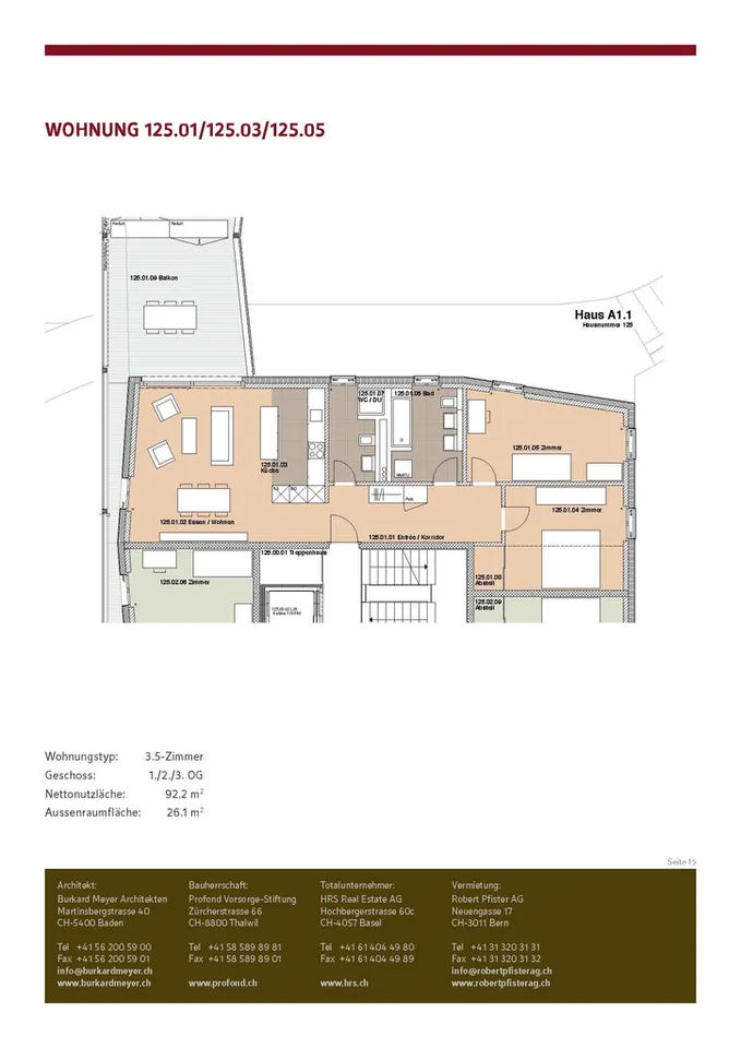 Appartement moderne 3.5 pièces au Weidli à Burgdorf – photo 7 sur 8
