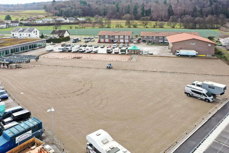 Parkplatz für Wohnmobil, Camper und Wohnwagen zwischen Schaffhausen und Diessenhofen