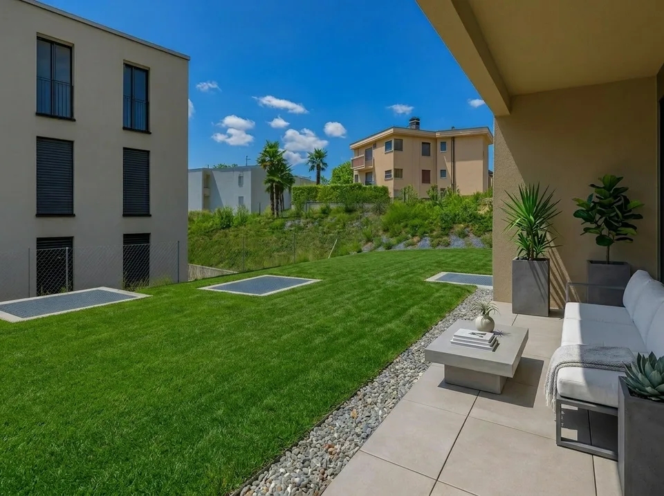 MONTEGGIO 2.5 con giardino | Pigione 1'600 | spese 150 | posteggio 100
