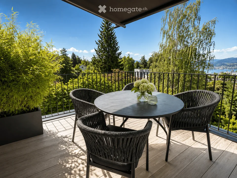 Appartamento attico esclusivo con panorama del lago di Zurigo e terrazza di 47 m²