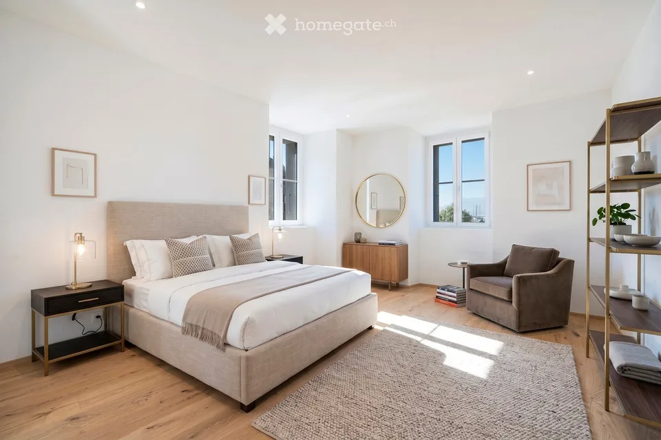 Appartement mit 4,5 Zimmern und hohem Standard mit Terrasse und schönem Blick auf den See