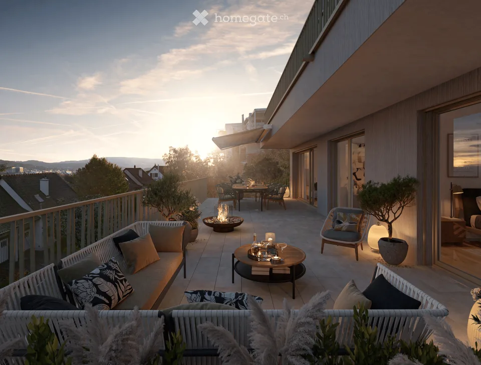 Neubau-Terassenwohnung mit Weitblick und Klimaanlage