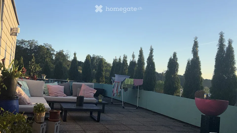5.5 Zimmer Wohnung mit Riesen großer Dachterasse per 1.10.26 zum vermieten