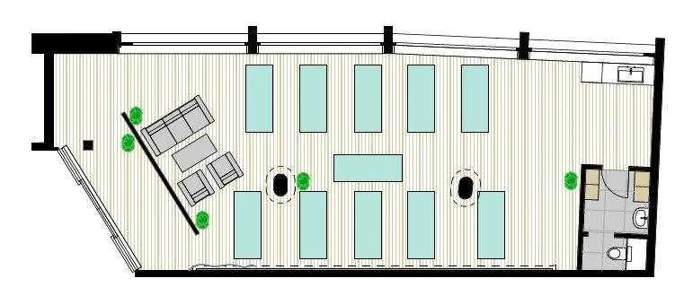 105 m² d'espace pour Yoga, Fitness & Entraînement Personnel