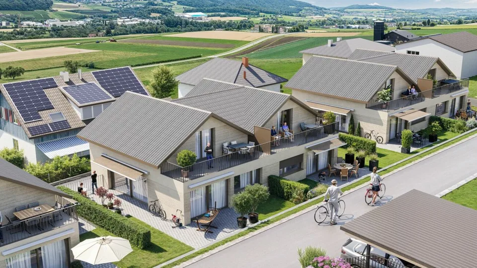 Progetto di costruzione nuova "LÄGERNBLICK": illuminato con finiture di alta qualità